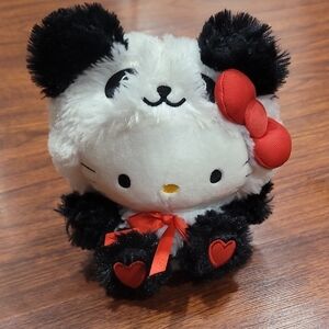 Hello Kitty Black and White Plush with Red Bow